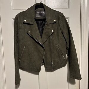 Bagatelle Dark Green Leather Jacket
